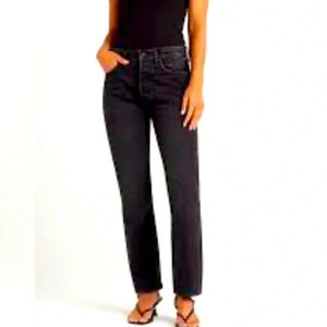 NWT Edwin Jeans Tash in Color Irony (black wash) Relaxed Fit Size 25 Button Fly